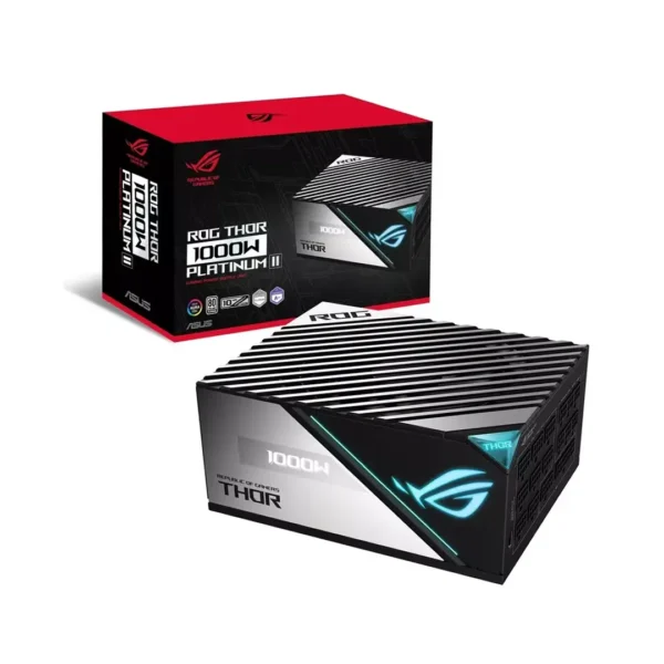 Asus Rog Thor 1600W ATX Power Supply Unit, With Aura Sync & OLED Display, 1600W Power, 80 Plus Titanium Certification, 135mm PWM Fan, 90YE00K0-B0NA00