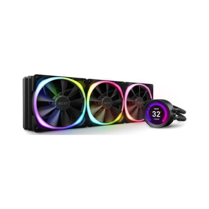 NZXT Kraken Z73 RGB 360mm CPU Liquid Cooler, with digital LCD Display, AIO Pump, RGB Connector | RL-KRZ73-R1